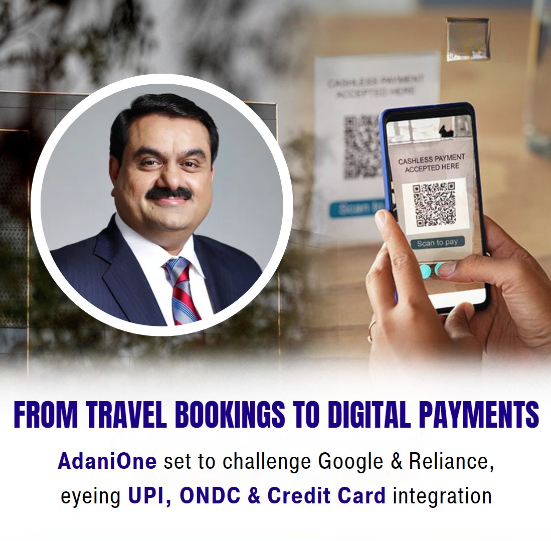 #AdaniGroup is expanding its #AdaniOne app to include digital payments, enhancing its presence in the #UPI network. From travel bookings to digital transactions, Adani is ready to compete with big players like Google & Reliance.