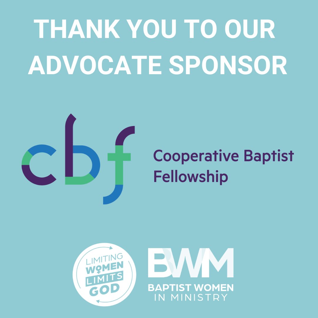 Thank you @cbfinfo for being an Advocate sponsor of the 2024 BWIM Annual Gathering and 2024 BWIM Luncheon at CBF General Assembly. We are grateful for your partnership. Learn more about the CBF Foundation at cbf.net. #BWIM #baptistwomeninministry #cbf