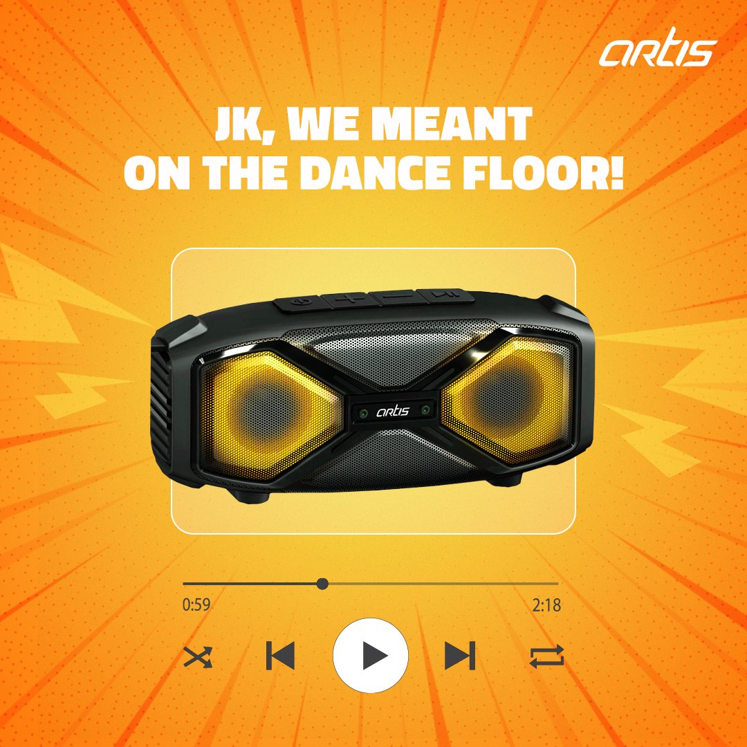 Artis_Store's tweet photo. Stay in and let the temperatures rise! 🌡Partying outside is not an option, not partying is not! 😎

#Artis #SoundsBetter #LoveYourSound #Speaker #BluetoothSpeaker #Soundmax200 #Summer #Playlist #Hot #Music https://t.co/eRzcmBH9Z9