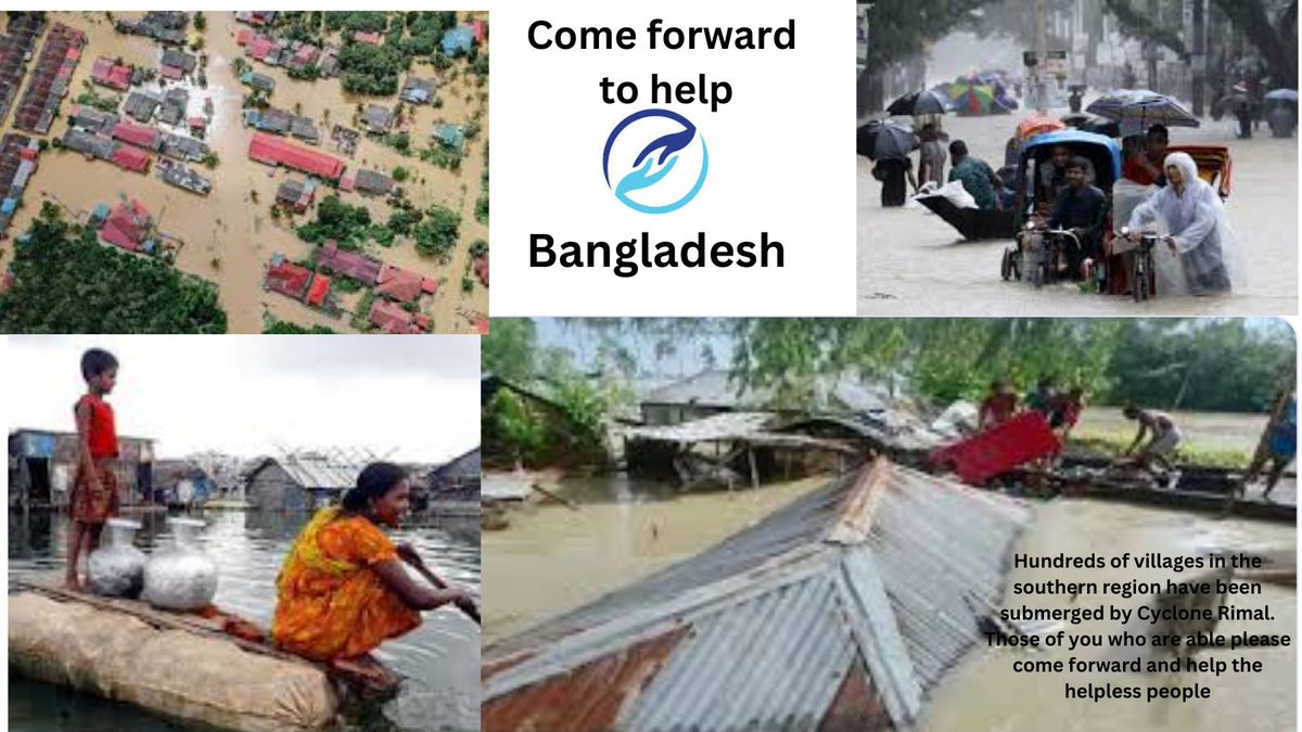 ⌛️Nearly half a hundred villages in the southern region have been submerged by Cyclone Rimal. Able people, you can extend your helping hand to the poor and helpless people if you want #sociaklmediamarketing#emailmarketing 
. #CycloneRemal