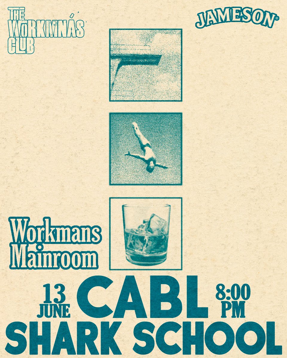 CABL (@cabl_the_band) on Twitter photo June 13th we're playing <a href="/WorkmansDublin/">The Workmans Club</a> main room for their Workmnás X Jameson series. Support from Shark School, first 50 get free Jameson Ginger ale X
universe.com/events/cabl-ti… June 13th we're playing <a href="/WorkmansDublin/">The Workmans Club</a> main room for their Workmnás X Jameson series. Support from Shark School, first 50 get free Jameson Ginger ale X
universe.com/events/cabl-ti…
