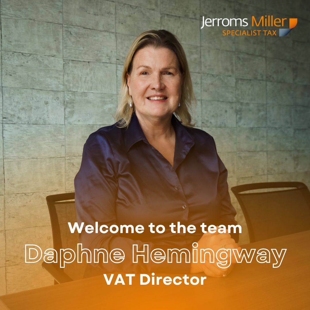 We are delighted to welcome Daphne Hemingway to our team as our new VAT Director.

Read more here: jerroms.co.uk/knowledge/224-…

#VAT #VATDirector #newstarter #newhire