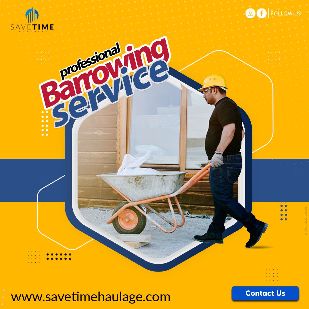 Make concrete transportation easy at the site with professional barrowing services from Save Time Concrete.
Call: 0208 797 0771 
#Savetimeconcrete #constructionprojects #barrowingservices #concreteservice #bestquality #onsitemixedconcrete #readymixedconcrete #construction