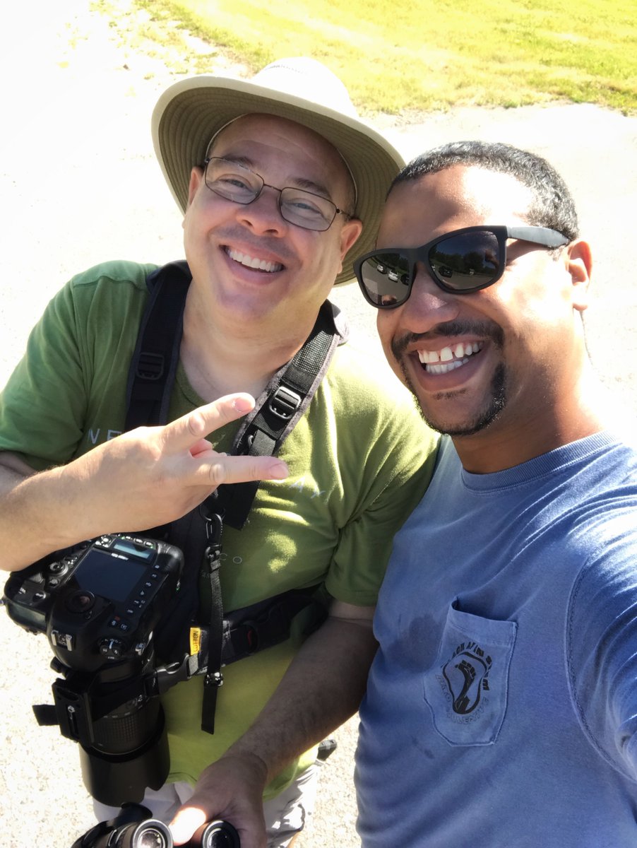 Day 3 of #BlackBirdersWeek: Shining a spotlight on those fighting for environmental change. Grateful for my birding mentor & friend, Dr. Jeff Galligan, co-founder of the @BIPOCBirdingWI. Jeff’s unwavering commitment keeps our club moving forward.🐦💪🏾🖤 #FeathersOfChange