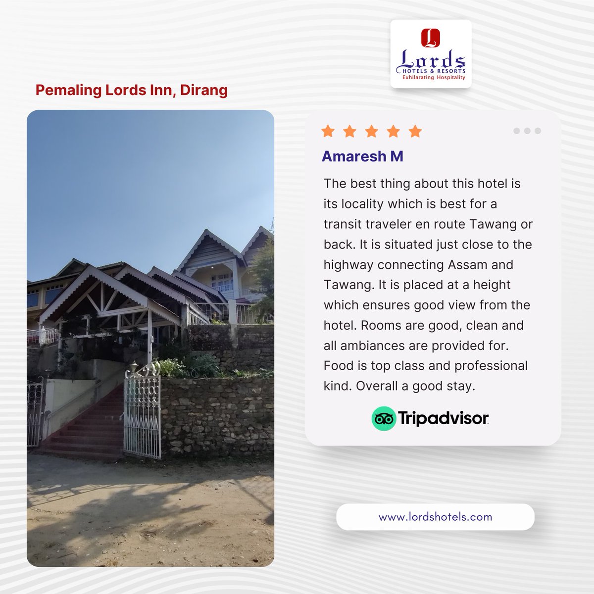 LordshotelsR's tweet photo. It's always delightful to receive such great reviews from our dearest guest who choose to stay with us at #PermalingLordsInn
Thank you Amaresh M, we would love to host you again ☺️
#testimonials #lordsInn  #gueststatisfaction #hotelsandresorts #hotelreview #TripAdvisorReviews https://t.co/02kkOcAa1T