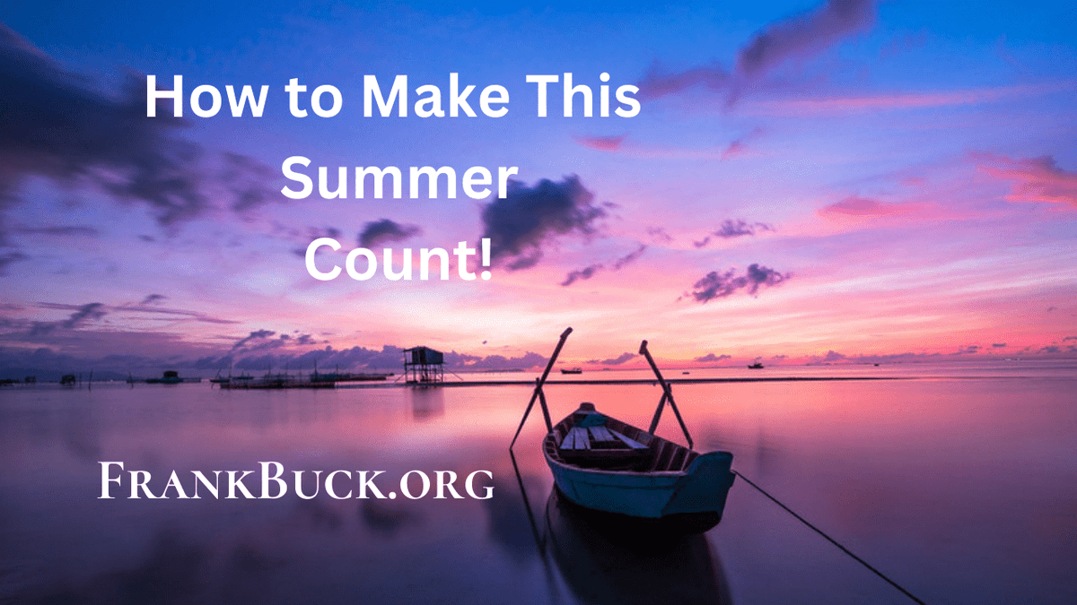 🌞 Embrace the endless possibilities of summer! 📚✨ Whether you're a student, educator, or parent, now's the time to craft unforgettable memories and learn new skills. bit.ly/frankbuck242  #SummerGoals #ProductiveSummer #MakeItCount