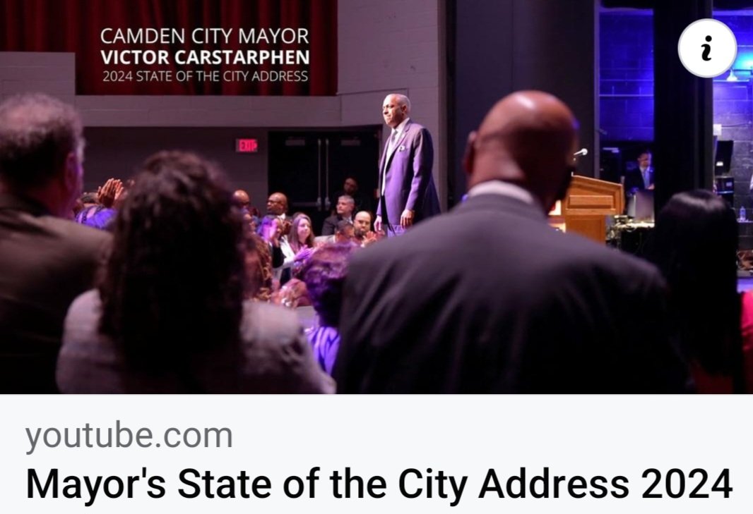 2024 State of the City video (English version). For a copy of the Official Transcript from the 2024 State of The City Address or for more information, visit: The Office of the Mayor ci.camden.nj.us/office-of-the-… youtu.be/Y_Mz0LXlCPw?fe…