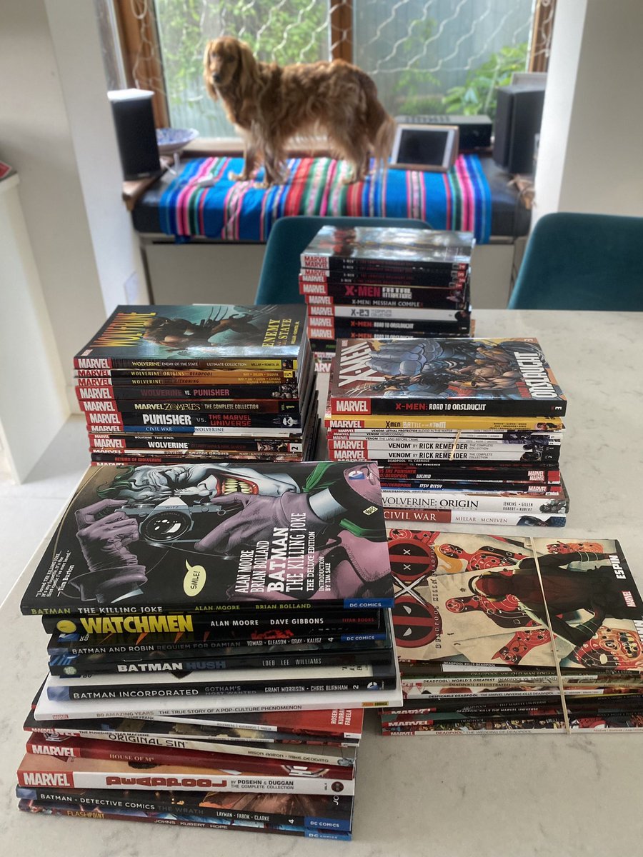 I mentioned that I collected graphic novels to someone. They said they were getting rid of a ‘few’ and would I like them? . . Ehm… YES PLEASE!!!?? 👀