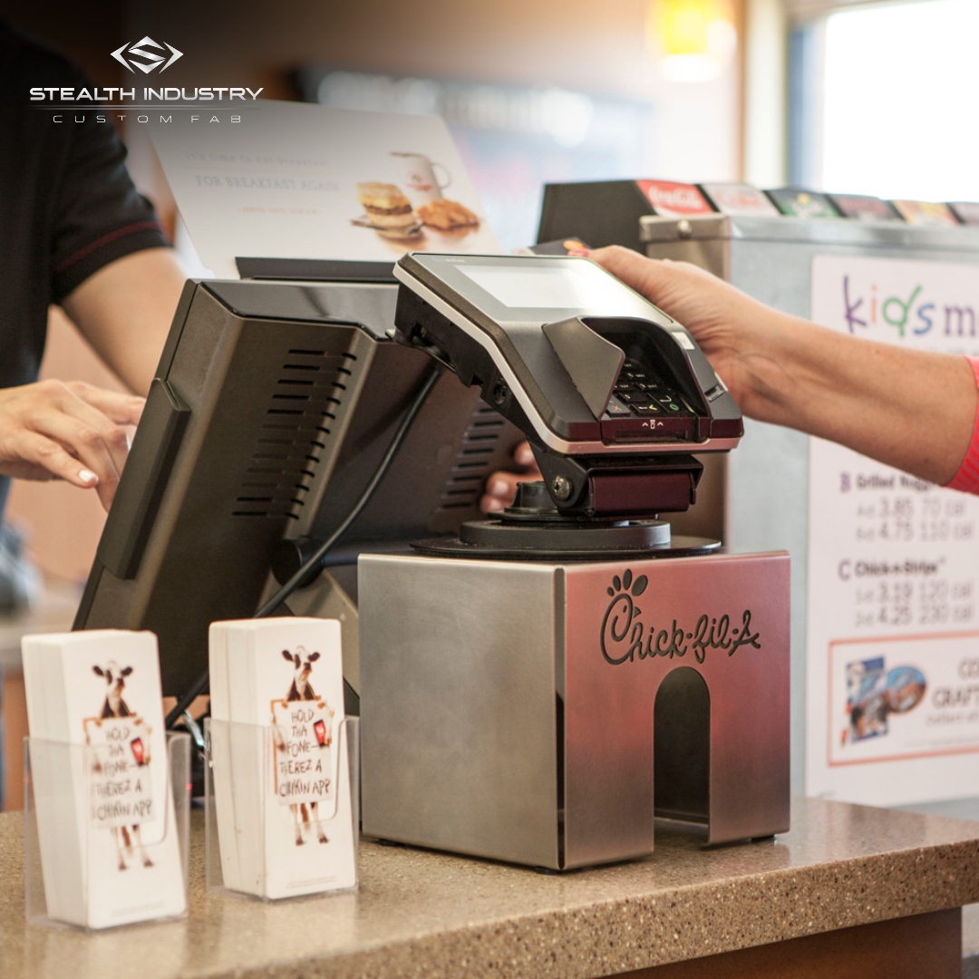 stealthindfab's tweet photo. A sleek solution to streamline your checkout process! Crafted from durable 18-gauge stainless steel. 

https://t.co/8YNTRIWyy5

#StealthIndustry #CreditCardStand #RetailSolutions #BusinessEfficiency #MobileProcessing #CounterSpace #CustomLogo #BrandVisibility #StainlessSteel https://t.co/Hzj6c1u1Mx