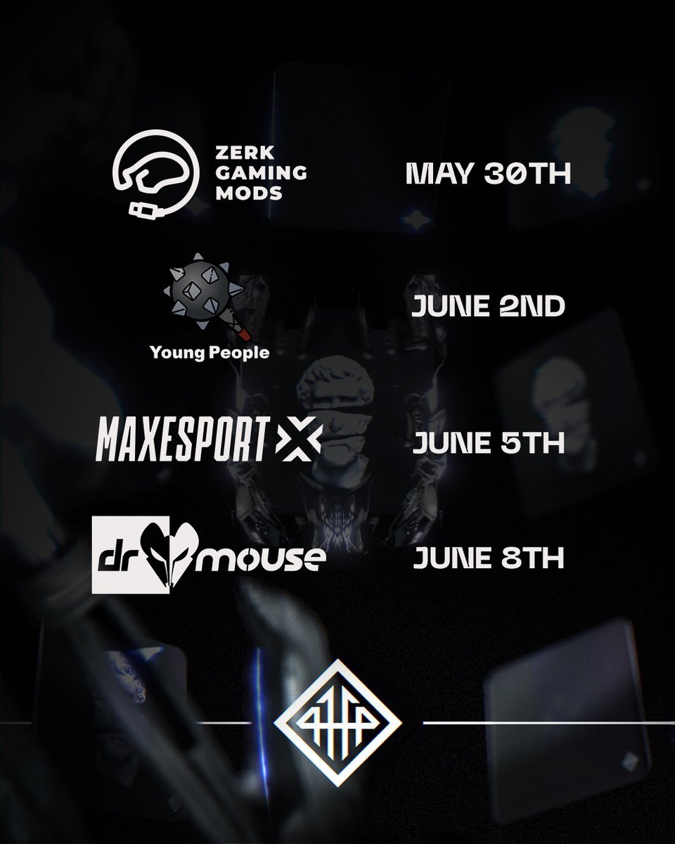 Our Legacy Collection will expand to 4 new regions through our newly formed partnerships! Official sales dates below 

🇬🇧 @ZerkGamingMods 
🇰🇷 @yp_gaminggear 
🇫🇷 @MaxEsportGG 
🇧🇷 @DrMouseBR