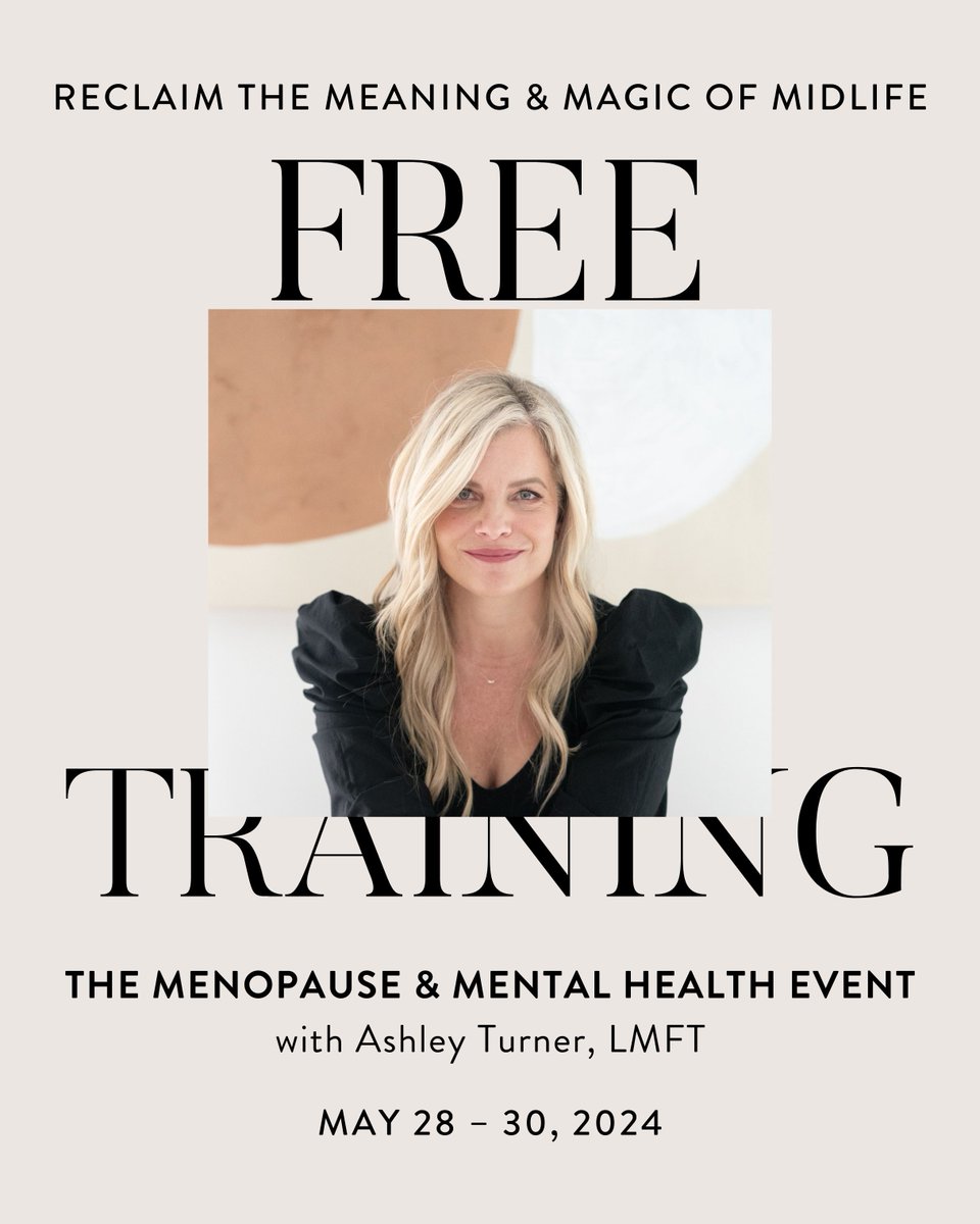 We’ll be live for the 3-day Menopause Rebrand Event in about 30 min!

Click here to join us inside the Facebook group>>facebook.com/groups/ashleyt…