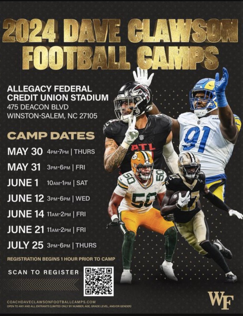 Thanks for the invite <a href="/CoachClawson/">Dave Clawson</a> <a href="/WakeFB/">Wake Forest Football</a>