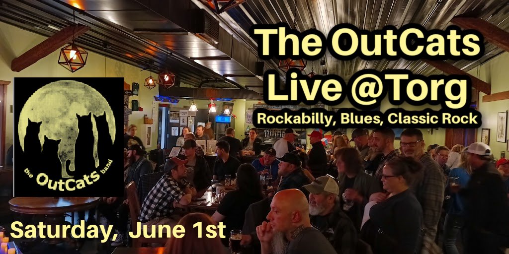 The OutCats are coming to Torg This Saturday.

#rockabilly #twincitiesmusic #mnfoodtruck #blues #classicrock #mntaproom #taproomlife