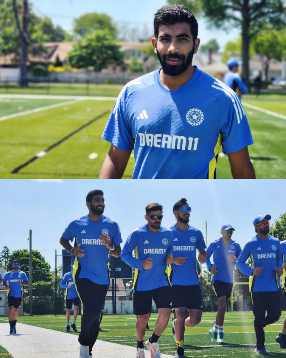 India begins their practice session in New York. 🇮🇳