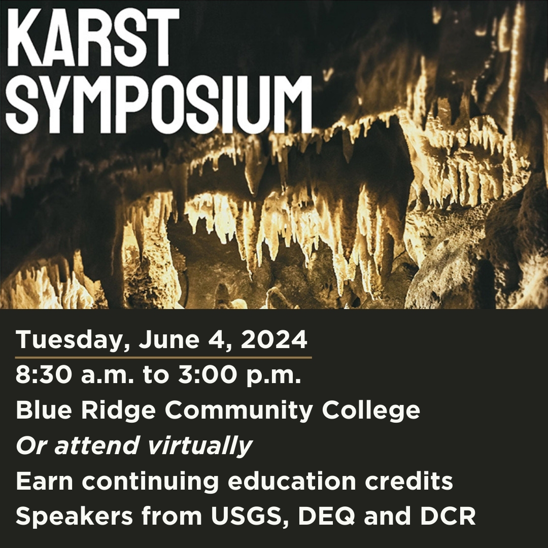 VirginiaDCR's tweet image. On June 4 learn from experts at the #Karst Symposium, hosted by the #ShenandoahValley #SoilandWaterConservation District. Speakers include experts from DCR's Karst Program and with @USGS and @VirginiaDEQ. Learn more and register (in-person or virtual): svswcd.org/karstmeeting/