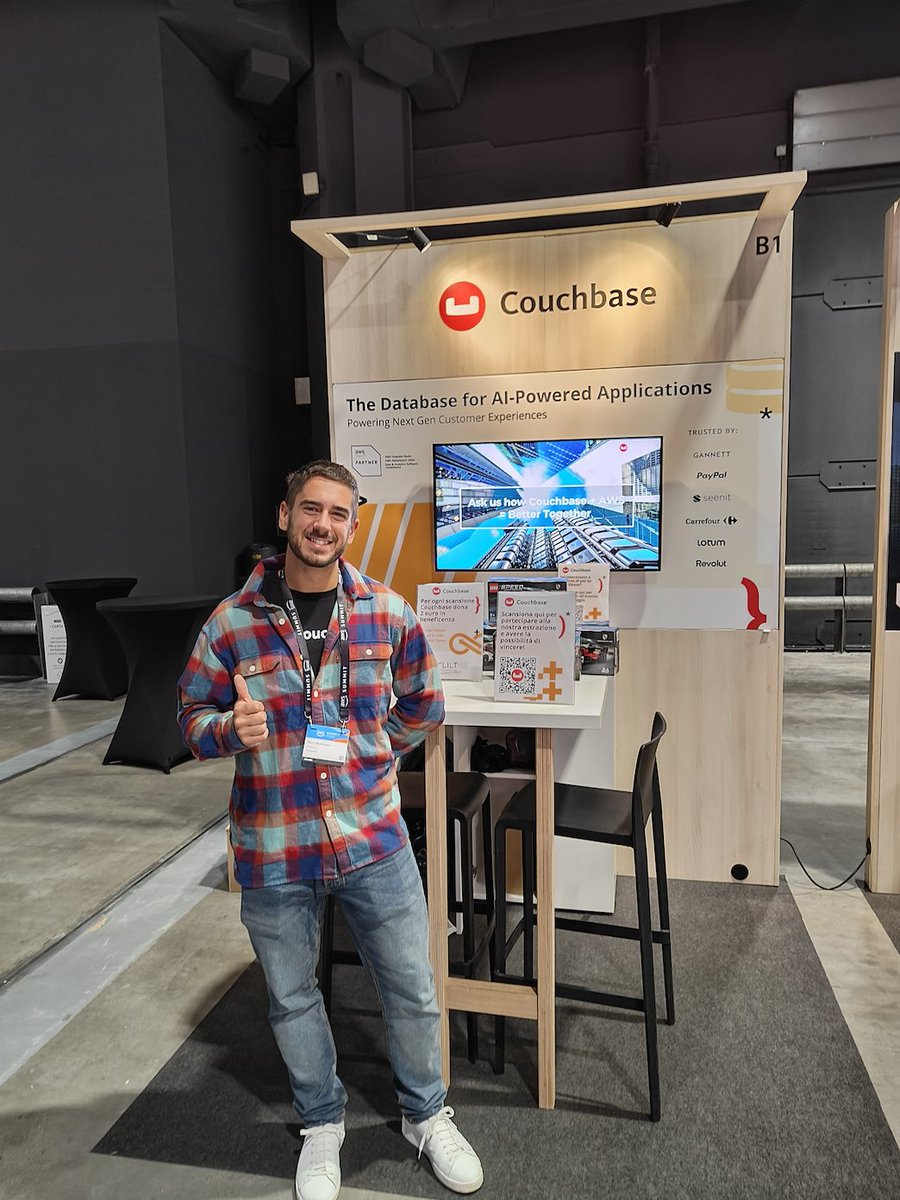 couchbase's tweet image. #AWSSummit Milan 🇮🇹✔️

Shoutout to our local team and everyone who visited the #Couchbase booth to learn about Capella #DBaaS. Excited for the next one!

Missed us? Join our event on May 30th with Mediaengine to find out how we can help lower your TCO: bit.ly/3WZTFst