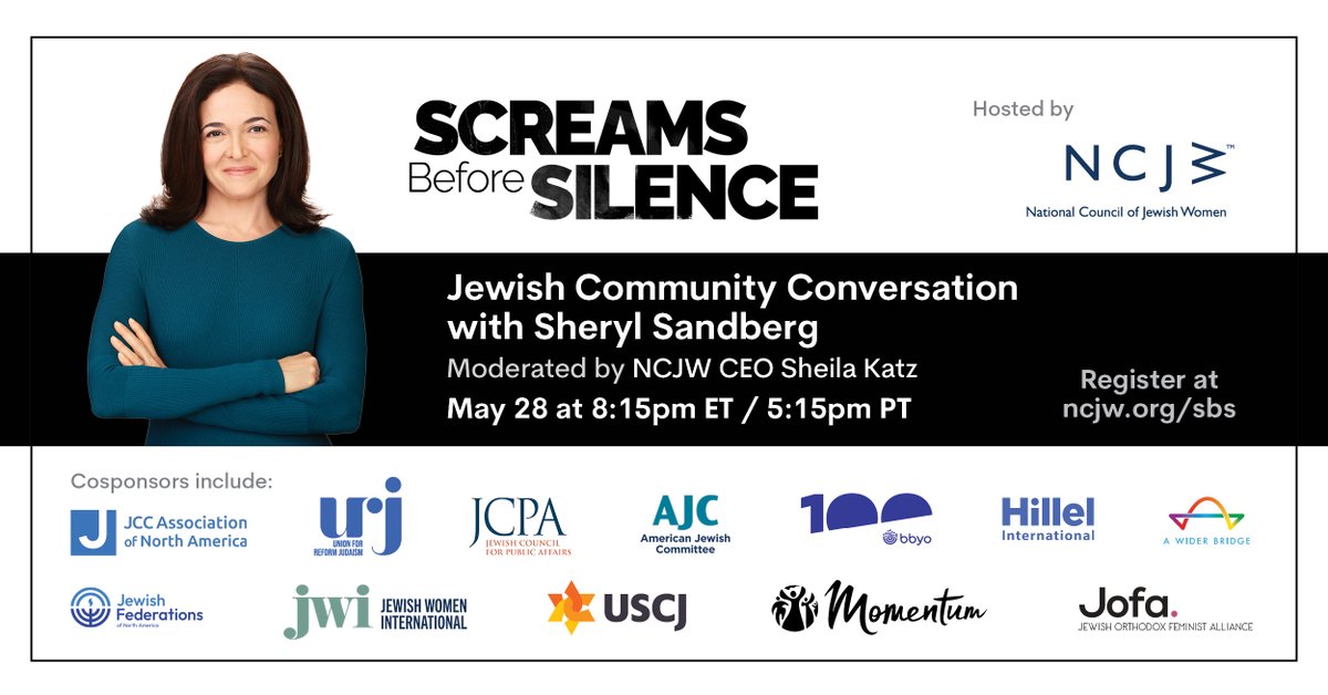 TONIGHT: Join @JFederations and @NCJW for a powerful conversation about the film #ScreamsBeforeSilence and the importance of bearing witness and demanding justice. Register here:  ow.ly/x92t50RYAAU