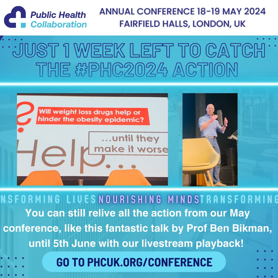 All our #PHC2024 conference talks are available to watch on playback for just one more week! Don't miss out, go to phcuk.org/conference