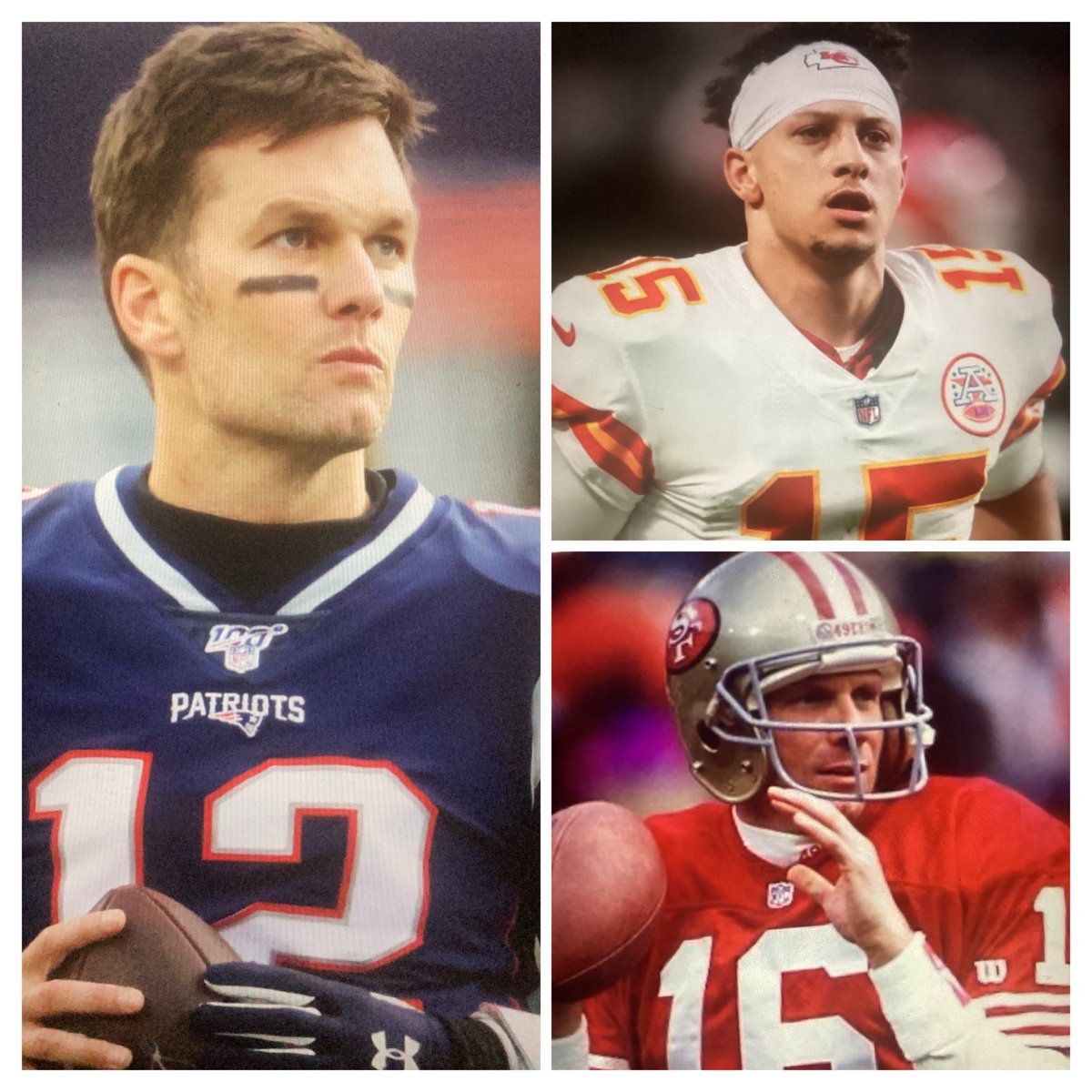 Who would YOU start, sit and cut:

Tom Brady, Patrick Mahomes or Joe Montana?🧐🔥