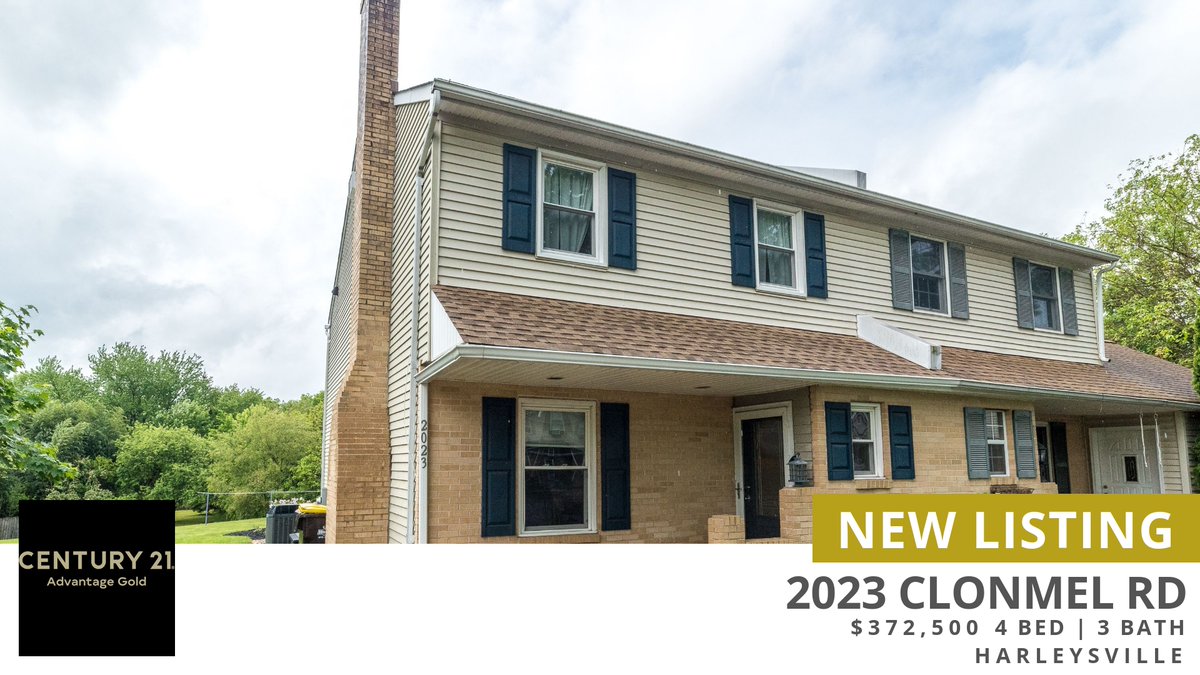 📍 New Listing 📍 Take a look at this fantastic new property that just hit the market located at 2023 Clonmel Rd in Harleysville. Reach out here or at (267) 303-7380 for more information!

Listed by Robin Bowers

Century 21 Advan... homeforsale.at/2023_CLONMEL_R…