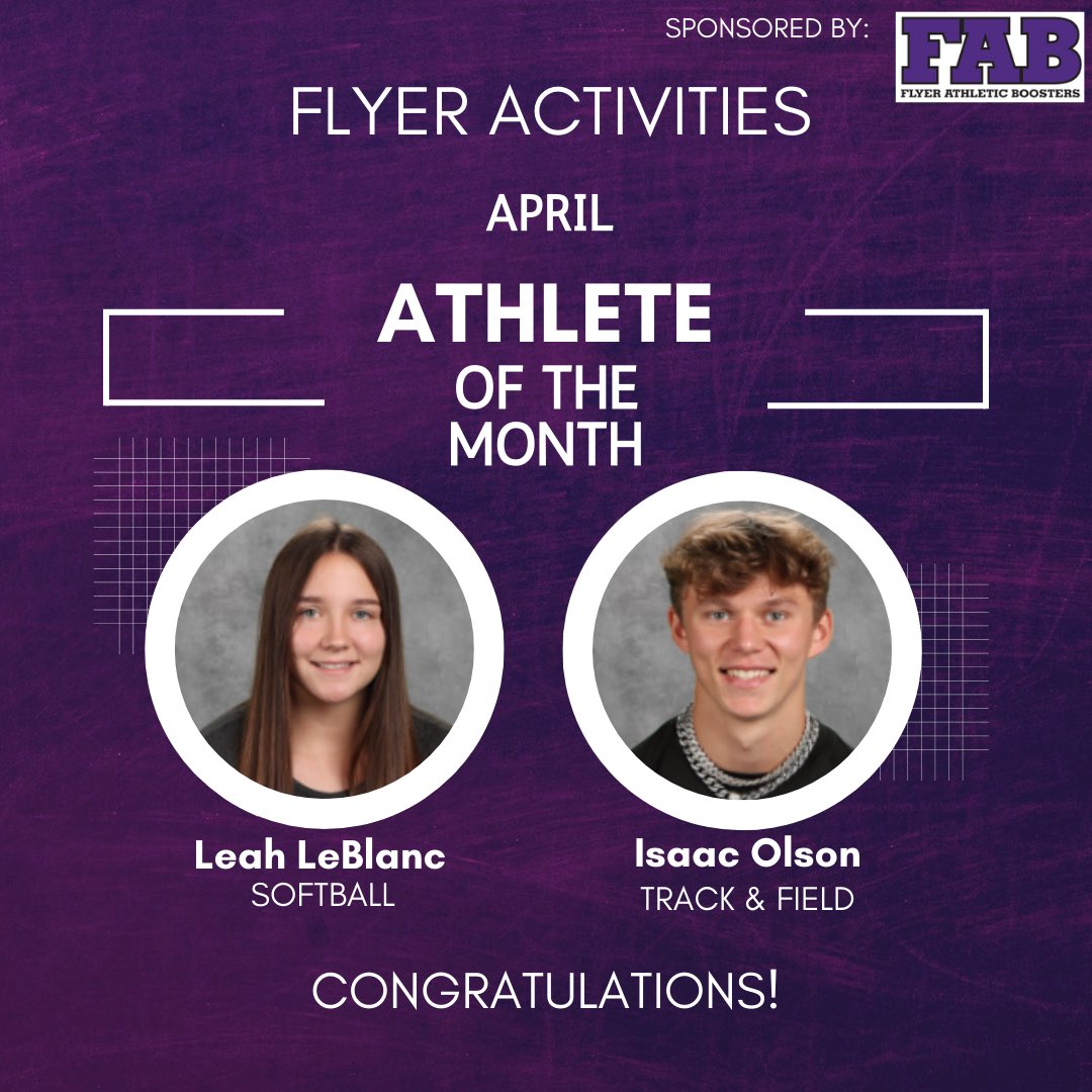 Congratulations Leah (11) and Isaac (12).