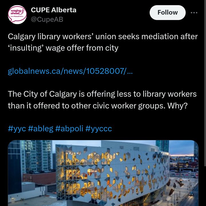This is all a show. The difference is a percent or two. CUPE and the other unions are why we're getting taxed out of our homes, and why the costs of rents, goods and services keep escalating, as tax and red tape costs imposed by public unions are passed on to consumers.
💸 #yyccc