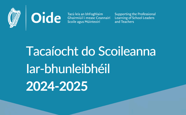 Applications for in-school support for 2024/2025 are now open. Tá na hiarratais do thacaíocht ionscoile ar oscailt anois. dms.oide.ie/support/login