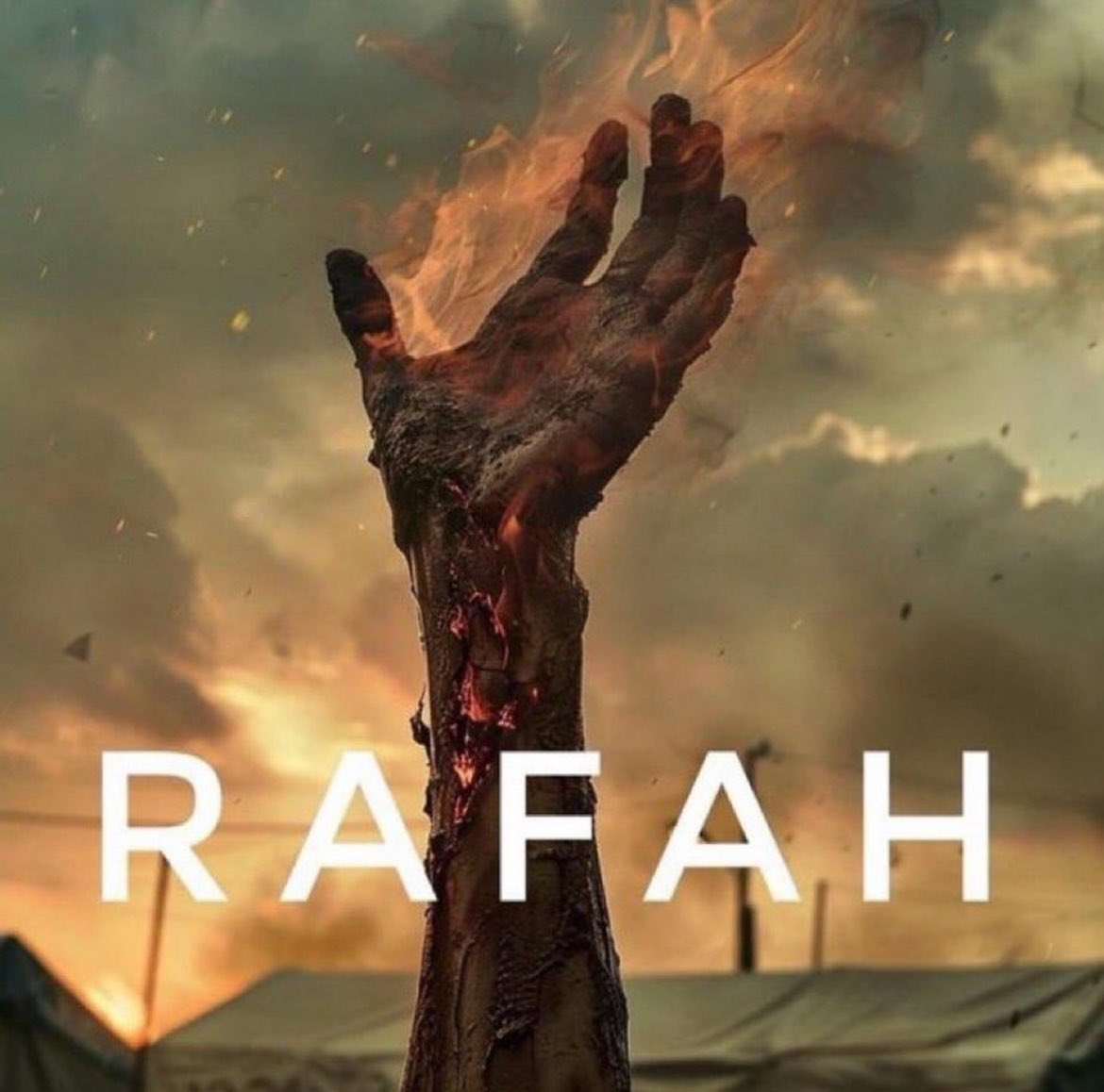 #RafahOnFire …