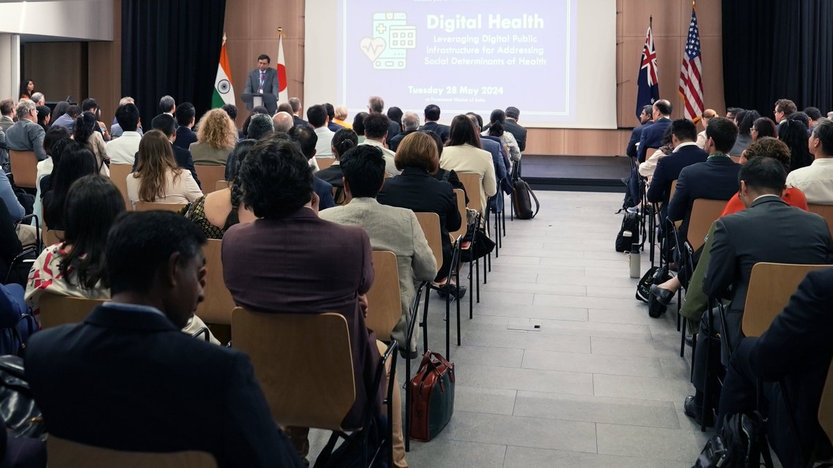 Pleased to co-host with #Quad colleagues a #WHA77 side event on #DigitalHealth. 🇺🇸 is proud to work with 🇮🇳, 🇯🇵, 🇦🇺, & other Indo-Pacific region partners to help ensure all stakeholders in the health system have the ability to access the info. needed to improve health outcomes.