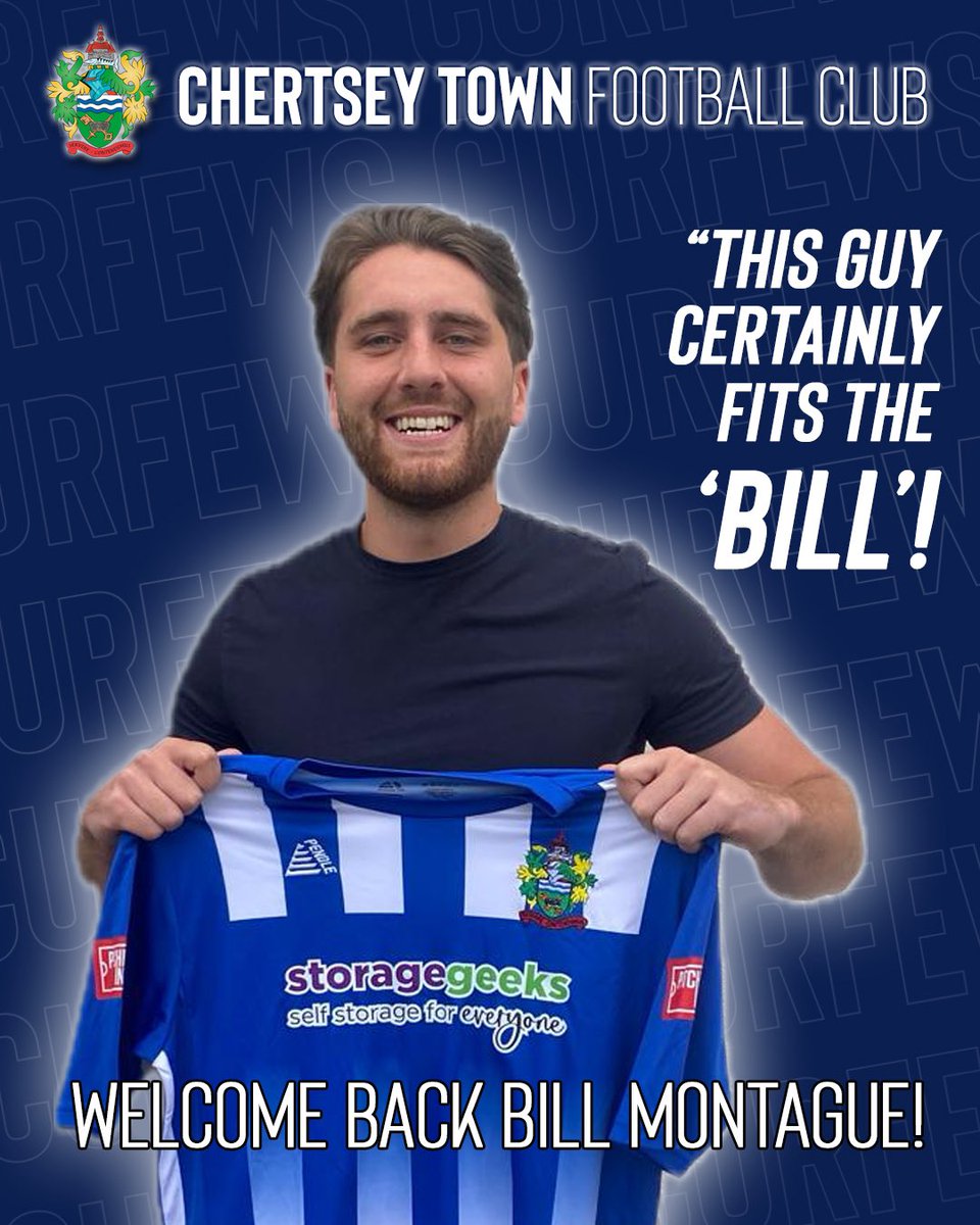 ✍️ Chertsey Town are delighted to confirm the return of @Monty__1010 who signs having spent last season at Southall. Curfews fans will be well aware of Bill’s capabilities, having finished the 2022/23 as our leading goalscorer. Great to have you with us at Step3 Monty!