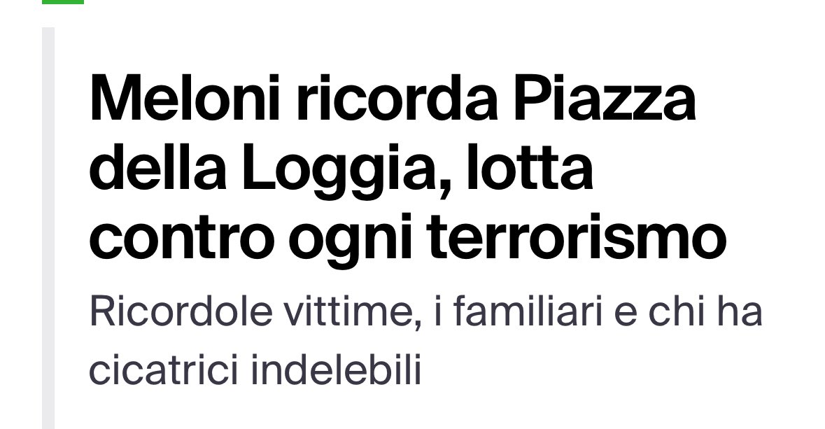A Piazza della Loggia a Brescia fu terrorismo fascista. Esattamente a 50 anni da quella strage, Meloni anche questa volta non riesce a pronunciare quella parola. Forse anche qui non le è chiara la matrice. Solo tanta vergogna.