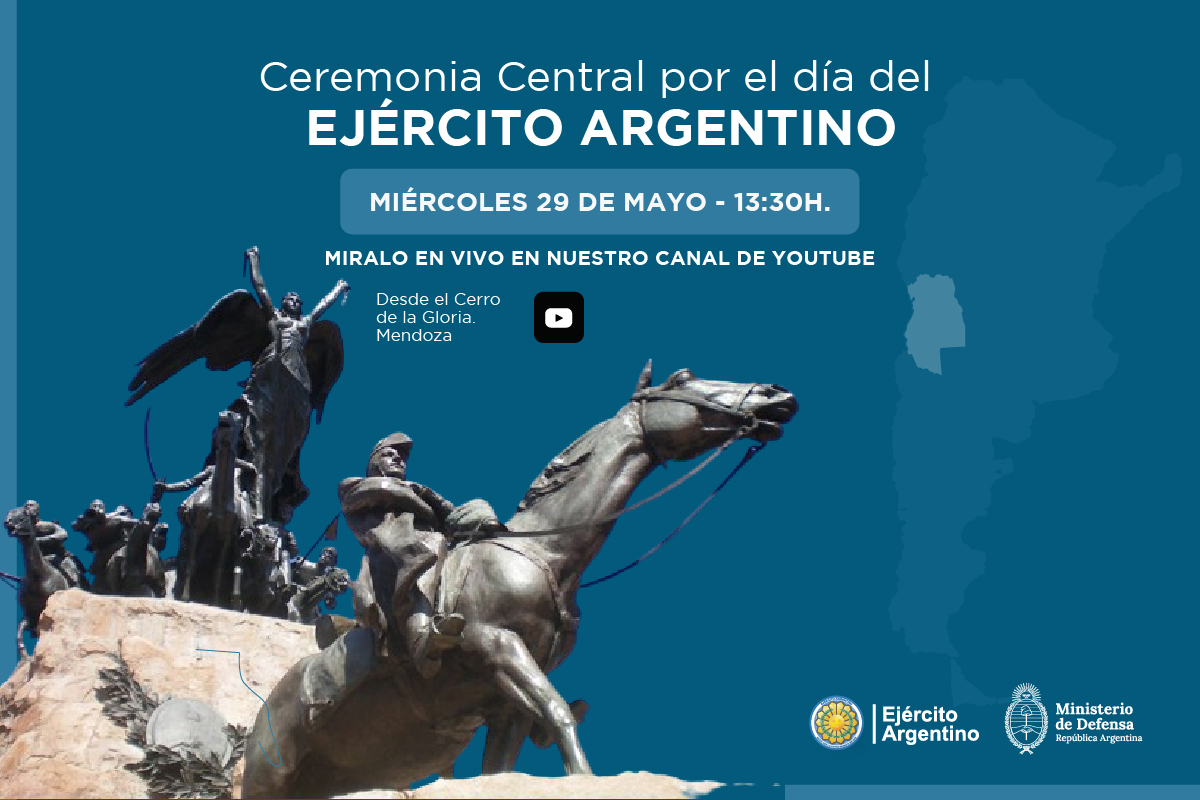 🗓️#Agendalo #Mañana, desde las ⌚️13:30⌚️ tenés que ver la ceremonia central por el Día del Ejército Argentino, en directo desde el Cerro de la Gloria y en exclusivo por nuestro canal de Youtube: youtube.com/user/cominstea