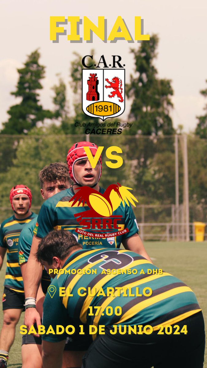Rugby_SRRC's tweet photo. ¡Este sábado más unidos que nunca! El equipo Senior se enfrenta a @CARCaceres1981 para conseguir algo histórico..."El ascenso a DHB" #whānau #SRRC❤❤❤❤❤❤❤ #playoff @poceriahermo @laperoladesoto @lacabanadesoto @deportesotodelreal @aytosotodelreal @ferugby @RugbyMadrid https://t.co/Rc0BTaJsDH