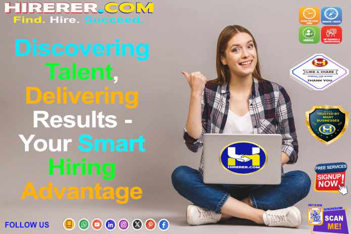 HIRERER.COM, Unlocking #Potential, Empowering Teams with #Smart #Hiring #Solutions

visit hiring.hirerer.com to know more

#HRServices #HiringSolutions #StrategicHR #Recruitment #HRConsulting #rentahr #outofjob #Hirerer #SmartlyHiring #iHRAssist #SmartlyHR