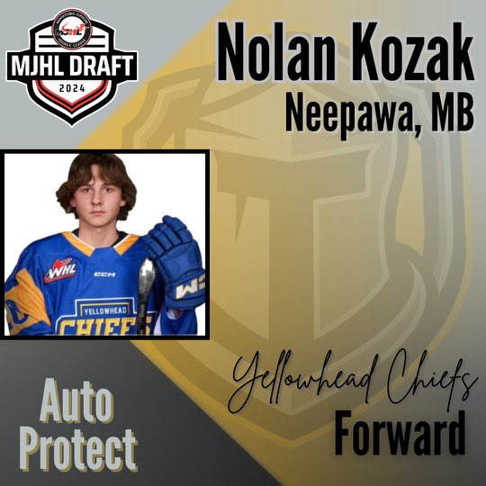 The Neepawa Titans are excited to announce we have protected forward Nolan Kozak of the <a href="/AAAU18Chiefs/">Yellowhead Chiefs Manitoba AAA U18</a> ahead of the <a href="/mjhlhockey/">MJHL</a> draft. 

#WeAreTitans⚔️