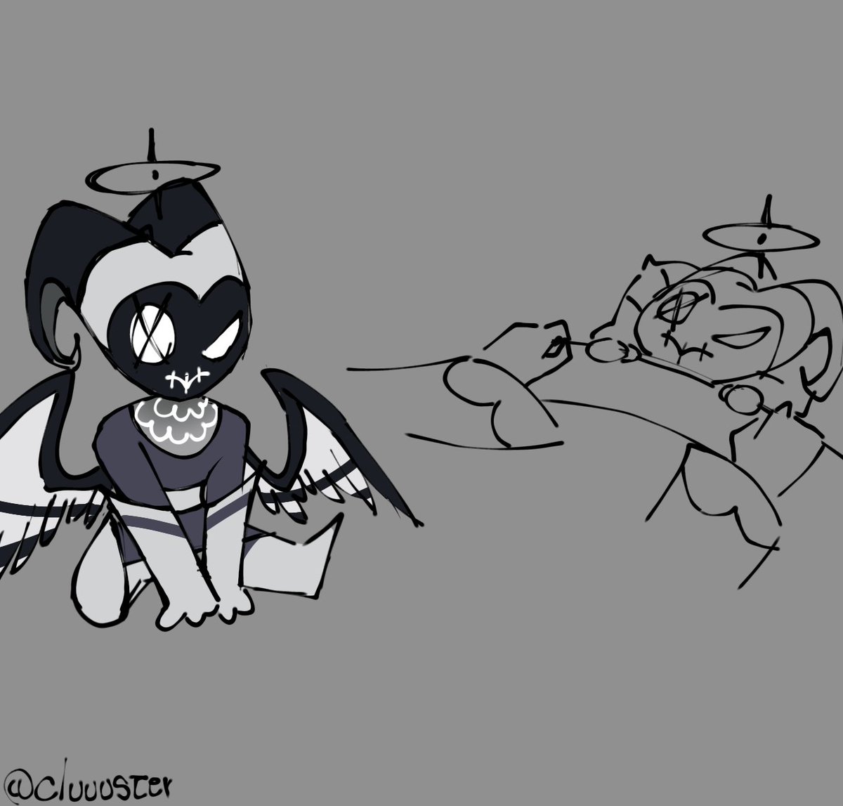 cluuuster's tweet photo. Lute baby 

#HazbinHotelLute #HazbinHotel https://t.co/D54nFGLIv2