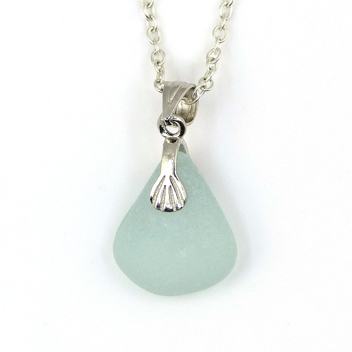 Tiny Seafoam Blue Sea Glass Pendant Necklace GIGI, Sea Glass Necklace, Sea Glass Jewellery, Sea Glass Gem, The Strandline, Northumberland tuppu.net/ed29f2bd #womaninbizhour #UKGiftHour #MHHSBD #HandmadeHour #EarlyBiz #shopindie #thestrandline