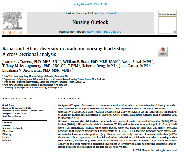Billy Rosa, PhD, MBE, APRN (@billyrosaphd) on Twitter photo 🌟Thanks <a href="/JasT_PhD/">Jasmine Travers, PhD, RN, AGPCNP-BC</a> for including me in this crucial work for <a href="/Nursing_Outlook/">Nursing Outlook</a>➡️Nothing changes if nothing changes🌎Structural interventions needed to⬆️racial & ethnic inclusivity in academic #nursing leadership📚FYI:@shoshiaronowitz <a href="/Dr_Paulevj/">Paule Joseph, PhD, MBA, CRNP, FAAN</a> <a href="/djmasonrn/">Diana Mason</a> nursingoutlook.org/article/S0029-… 🌟Thanks <a href="/JasT_PhD/">Jasmine Travers, PhD, RN, AGPCNP-BC</a> for including me in this crucial work for <a href="/Nursing_Outlook/">Nursing Outlook</a>➡️Nothing changes if nothing changes🌎Structural interventions needed to⬆️racial & ethnic inclusivity in academic #nursing leadership📚FYI:@shoshiaronowitz <a href="/Dr_Paulevj/">Paule Joseph, PhD, MBA, CRNP, FAAN</a> <a href="/djmasonrn/">Diana Mason</a> nursingoutlook.org/article/S0029-…
