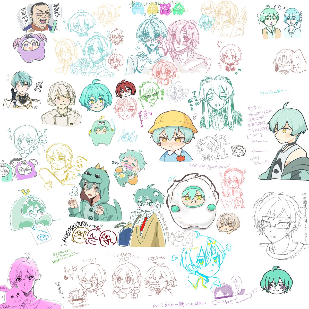 絵茶ありがとうございました〜〜!!!!!たくさん描いてもらえて嬉しかったです!!指定してないのにはるちゃんとみなみくんがめちゃくちゃ描いてもらえてHAPPY HAPPY HAPPY…でした😭