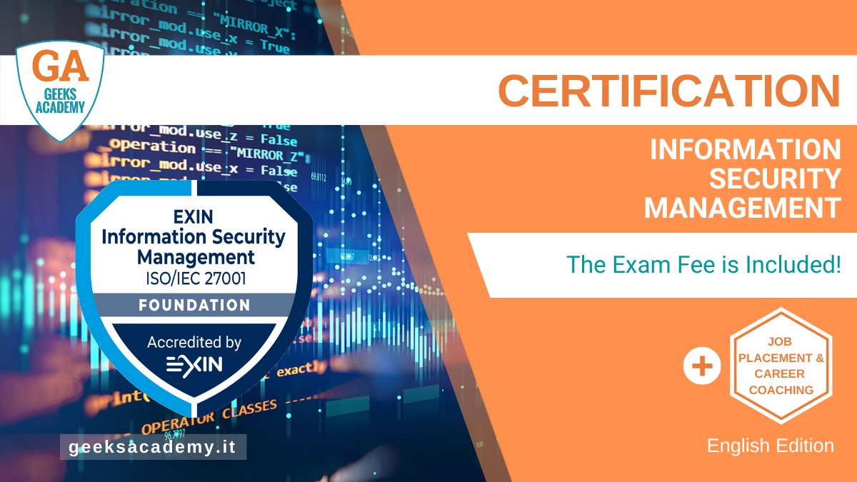 Thanks to #informationsecurity #certification #framework 𝗜𝗦𝗢 / 𝗜𝗘𝗖 𝟮𝟳𝟬𝟬𝟬, you can implement an information security program from a physical, technical and organizational point of view.➡ is.gd/InformationSec… #CyberSecurity #dataeconomy #اقتصادالبيانات #Arbeitsplätze