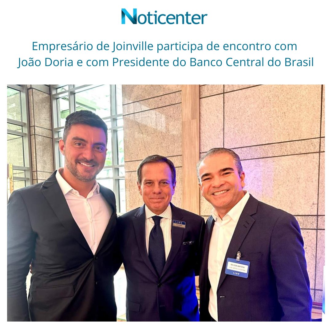 noticenter's tweet image. O CEO da Novalogic, Felippe Prates, participou do Almoço Empresarial com o presidente do Banco Central do Brasil, o economista Roberto Campos Neto e com o presidente do Grupo LIDE, João Doria.

🔗 Saiba mais:

noticenter.com.br/n.php?ID=37601…

#noticenter #LIDESC #Novalogic #santacatarina