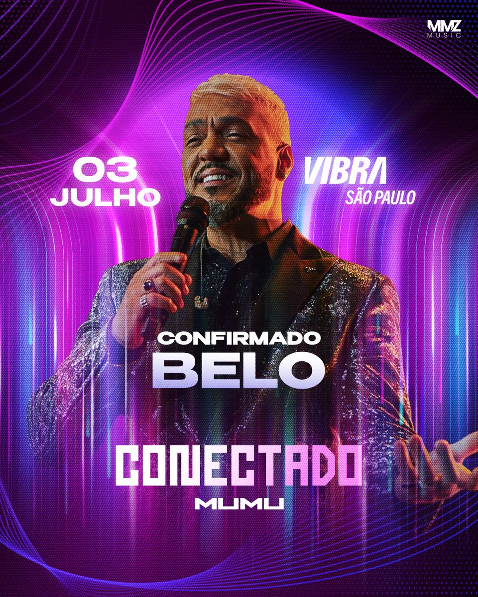 🚨 Acabo de ser informado que o fenômeno multiplataforma BELO está confirmado na gravação de Conectado, novo DVD do Mumuzinho dia 3/7 em São Paulo. O ídolo se une à seleção que já contava com Péricles, Thiaguinho, Ferrugem e grande elenco.