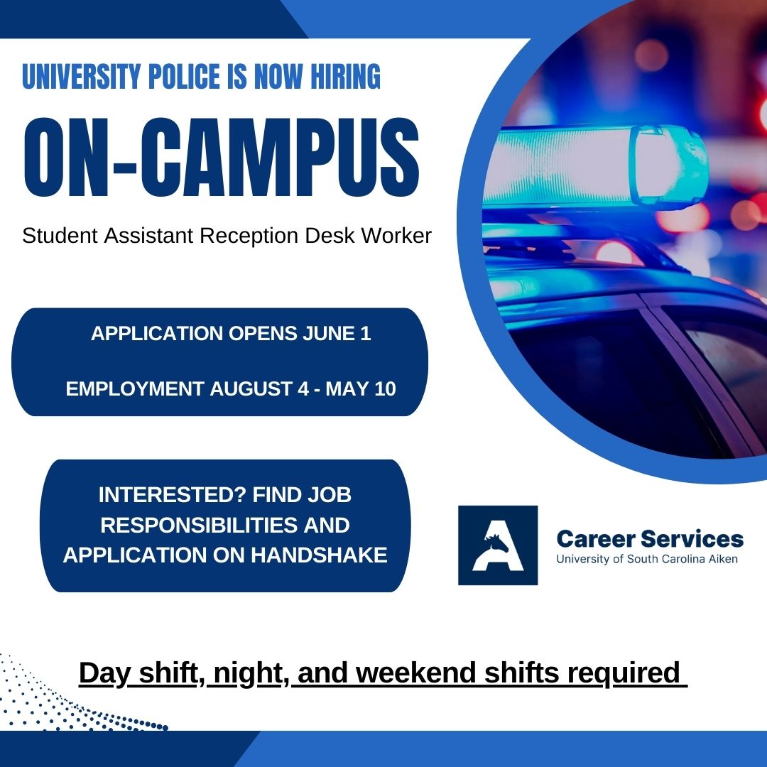 Another amazing on-campus job listed on handshake!

APPLY JUNE FIRST!🚨

usca.joinhandshake.com/stu/jobs/89840…

#jobs #campusjobs #usca #careerservices