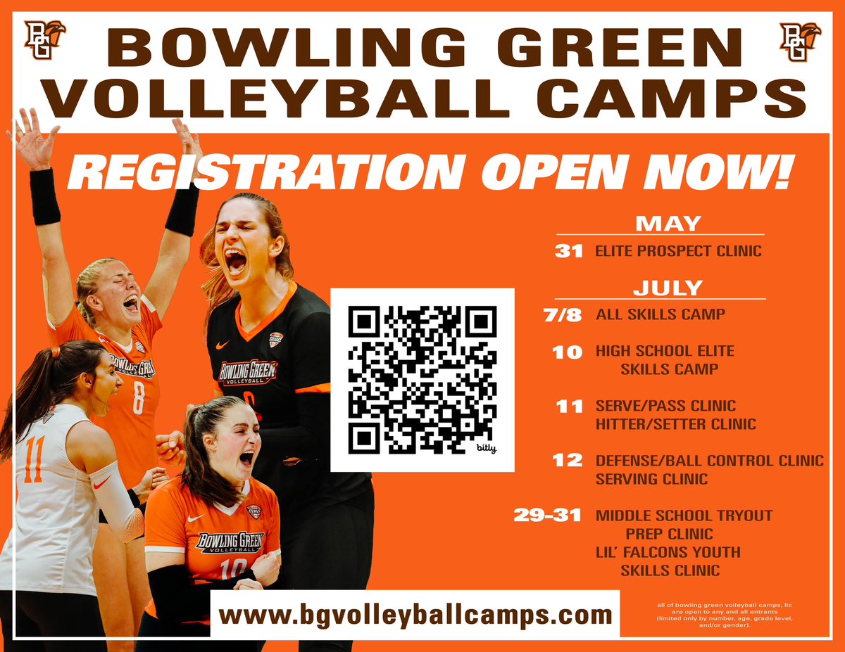 Our first camp is Friday evening! Secure your spot now at bgvolleyballcamps.com! Space is filling up!

#AyZiggy || #BGVB24 || #BGWarriors || #DreamBiG