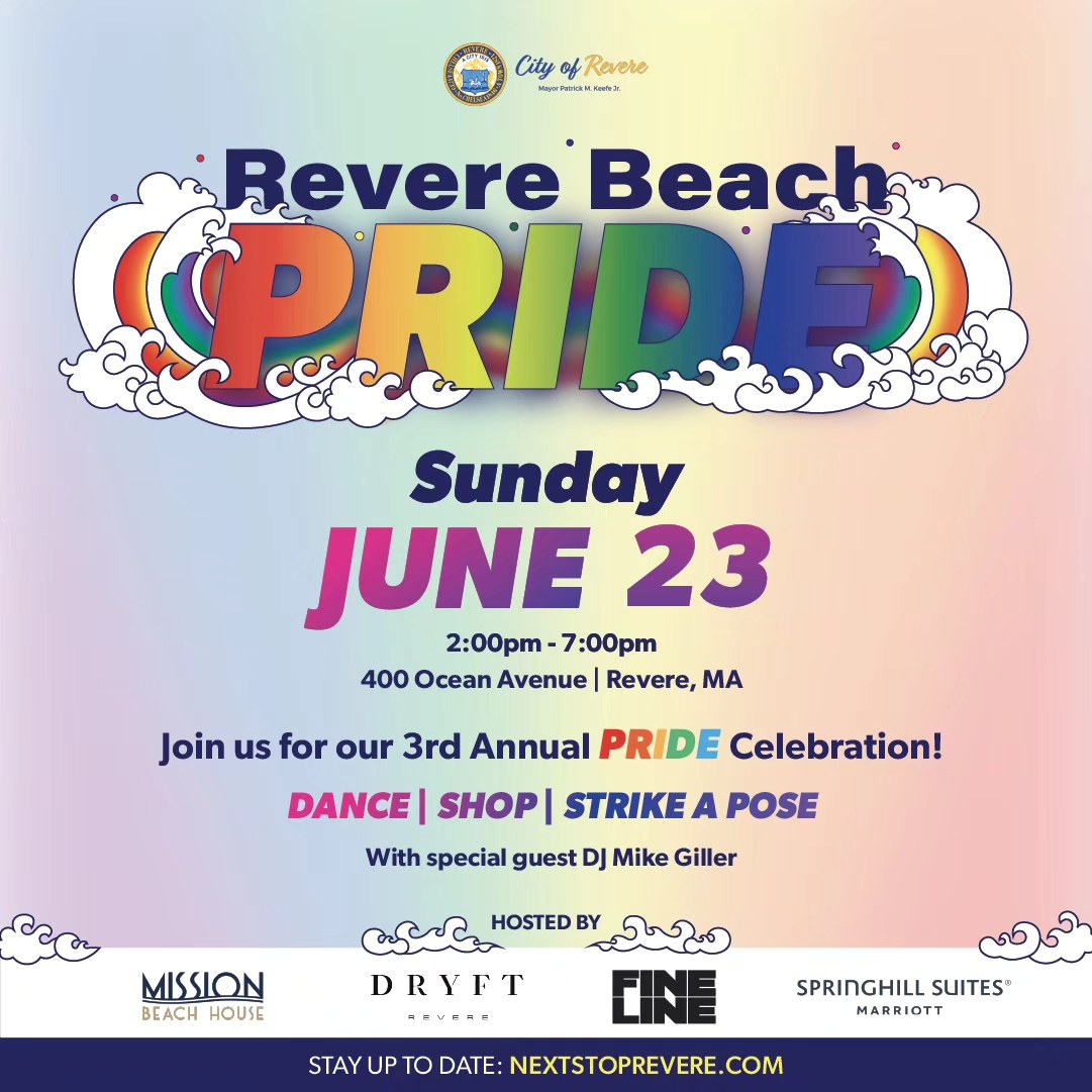 One of my  favorite events in Revere....hope you can join us!
“I believe it's our responsibility to show our community the value of all people, to celebrate different, and to take a stand for acceptance and inclusion."