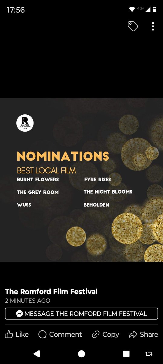 Diane Knight (@candystreats) on Twitter photo Congratulations to all the nominees of this years Romford Film Festival. So much talent on show. <a href="/Lndnknts/">Paul Knight</a> feature Fyre Rises is up for 2 awards - Best British Film, Best Local Film. Fingers firmly crossed for the team. #fyrerises #filmawards #filmmaking Congratulations to all the nominees of this years Romford Film Festival. So much talent on show. <a href="/Lndnknts/">Paul Knight</a> feature Fyre Rises is up for 2 awards - Best British Film, Best Local Film. Fingers firmly crossed for the team. #fyrerises #filmawards #filmmaking