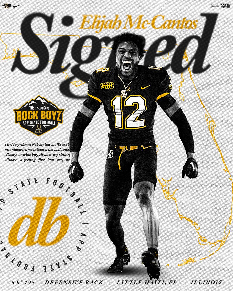 App State Football (@appstate_fb) on Twitter photo 𝗪𝗲𝗹𝗰𝗼𝗺𝗲 𝗧𝗼 𝗧𝗵𝗲 𝗥𝗼𝗰𝗸 ✍️
Excited to add DB <a href="/EMccantos/">elijah MC-CANTOS🇭🇹</a> to the #AppFamily!
#GoApp #RockBoyz24 𝗪𝗲𝗹𝗰𝗼𝗺𝗲 𝗧𝗼 𝗧𝗵𝗲 𝗥𝗼𝗰𝗸 ✍️
Excited to add DB <a href="/EMccantos/">elijah MC-CANTOS🇭🇹</a> to the #AppFamily!
#GoApp #RockBoyz24