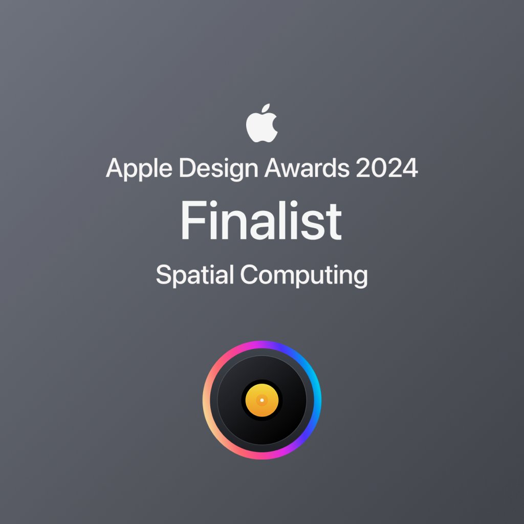 🎉 We’re thrilled and honored that #djay has been announced as a finalist for the #AppleDesignAwards 2024 in the new #SpatialComputing category at #WWDC24!

„Finalists in this category brought extraordinary craftsmanship to their exceptional spatial experiences. djay isn’t just a