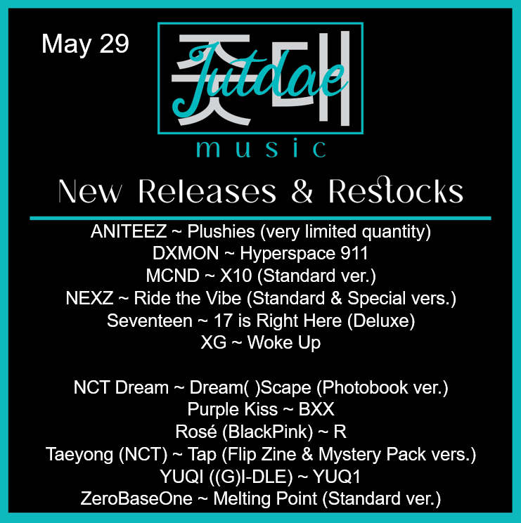 JutdaeMusic's tweet photo. Wednesday Restock

Check out the new releases that have arrived!

#jutdae #jutdaemusic #kpopclt #kpopcharlotte #charlottekpop #cltkpop #nckpop #kpopnc #kpopstore #kpopsmallbusiness #kpop #kpopalbum https://t.co/K05fjMrvTD