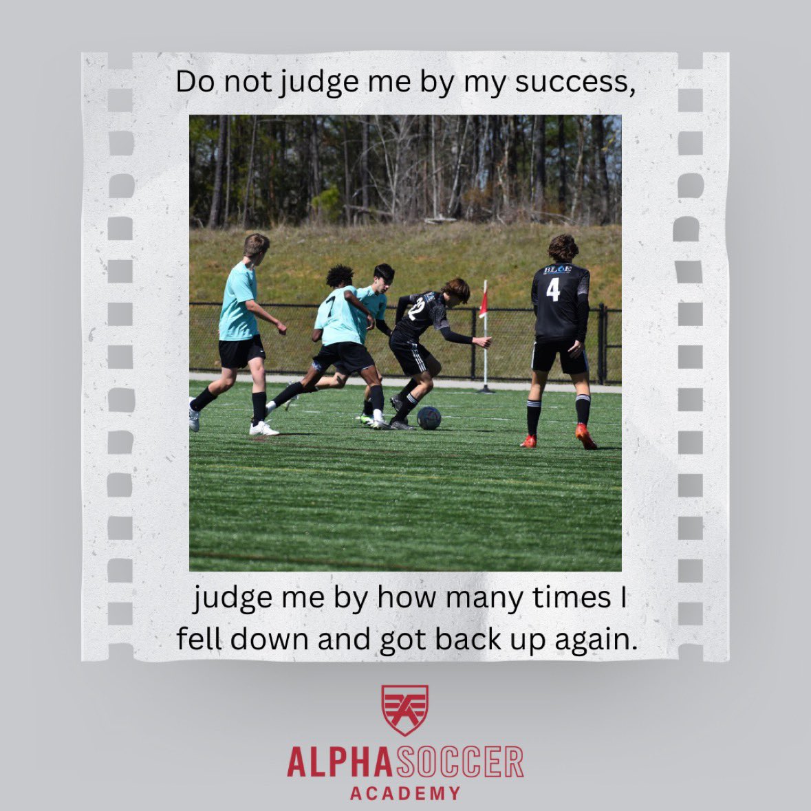 Gotta learn how to pick yourself back up #OneFamily #AlphaSoccerAcademy